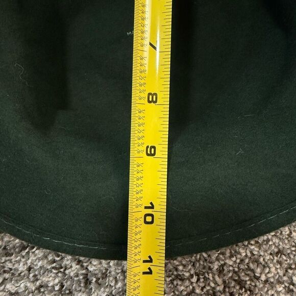 Vintage Green Lace Bow Fedora Felt Bowler Cap Hat - Picture 4 of 4